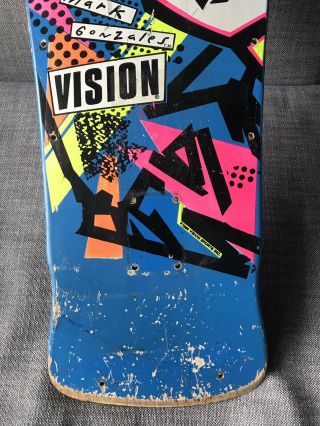 Vintage OG 1985 Vision Mark Gonzales Skateboard Deck Rare Blue Dip Hosoi Powell 4