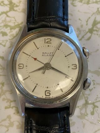 Gallet Alarm Vintage Wrist Watch