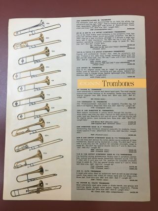 Vintage 1967 Conn 5g Valve Trombone,  Elkhart Made,  Case Good Re - Lac