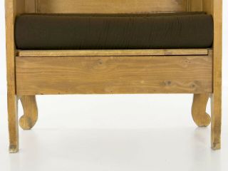 VINTAGE HALL BENCH | Worn Pine Antique Sofa Settee Arm Chair with Storage 3