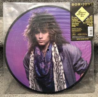 Bon Jovi ‎slippery When Wet Picture Disc Vinyl Lp 1986 Mercury