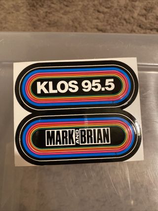 Mark And Brian Klos 95.  5 Stickers Noontime Nuggets Bob Coburn