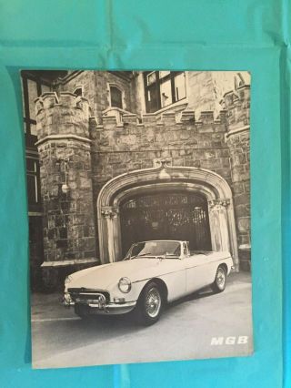 1966 Mg " Mgb " Car Dealer Showroom Sales Brochure