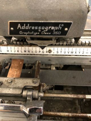 Vintage Addressograph Graphotype Class 350 Dog Tag Machine 2