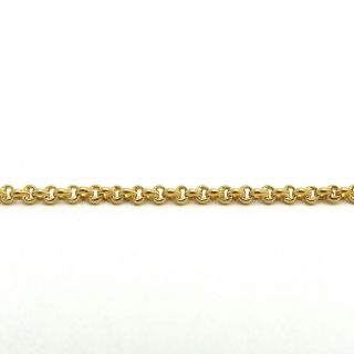 Vintage Solid 18k Gold 750 Italy Cable Rolo Link Pendant Long Chain Necklace 34i