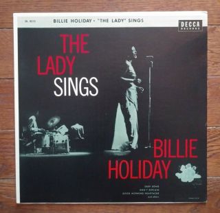 Billie Holiday The Lady Sings Lp Decca Records Dl - 8215 Rare Jazz Vinyl W/ Inner