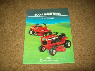 Allis Chalmers Lawn Garden Tractor 600 Series Sprint Dealer Sales Brochure