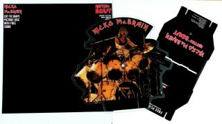 Nm/nm Nicko Mcbrain Iron Maiden Rhythm Of The Beat Shaped Vinyl Picture Disc