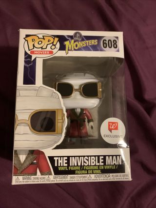 Funko Pop Movies Universal Monsters The Invisible Man 608 Walgreens Exclusive