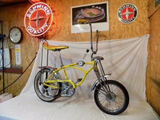 1970 Schwinn Lemon Peeler Krate Muscle Bike Vintage Stingray 5 - Speed Stik S2 70