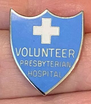 Vintage Presbyterian Hospital York City Volunteer Enamel Pin By Bastian Bros