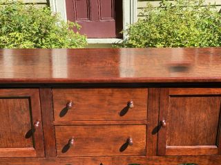 Vintage J L Treharn cherry hand crafted hunt board or sideboard Youngstown Ohio 3