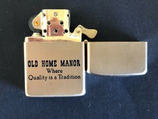Vintage Zippo Lighter - Old Home Manor - 10K Gold Filled - 6