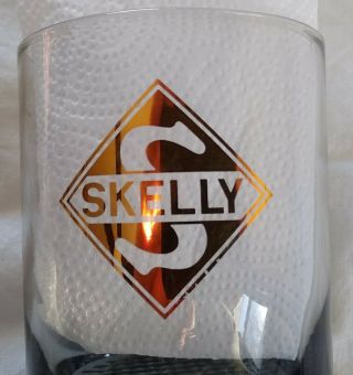 Rare 1969 Skelly Oil Co.  " 50th Anniversary " Smoked Glass Tumbler.  Nos &