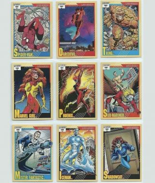 1991 Impel Marvel Universe 2 Ii X - Men 1 - 162 Card Complete Base Set