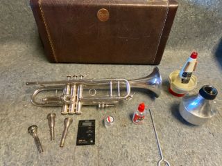 Vintage 1990’s Bach Stradivarius Ml 37 Bb Professional Silver Trumpet