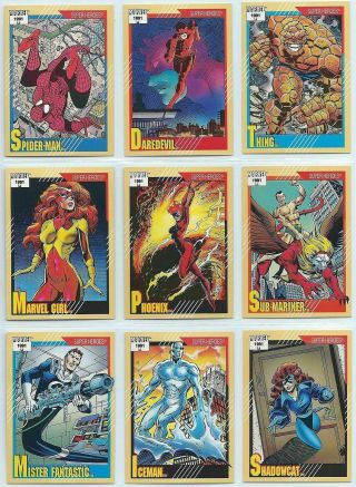 1991 Impel Marvel Universe 2 Ii X - Men 1 - 162 Card Complete Base Set