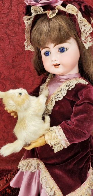 Antique German Bisque Head Doll Simon Halbig 719 S12h Dep Rare Mold Adorable