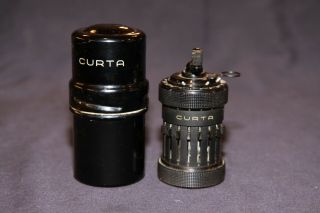Rare Vintage Curta Type I Mechanical Calculator W/ Metal Storage Tube No.  20234