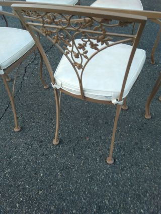 Vtg Patio Set Table Orleans Woodard 6 chairs Acorn delivery available 5