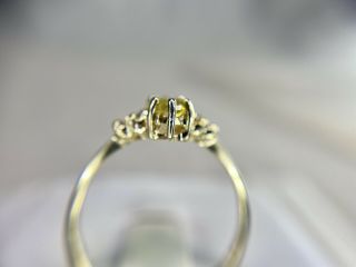 Vintage 14k Yellow Gold Fancy Yellow Color Marquise Cut Diamond Engagement Ring 5