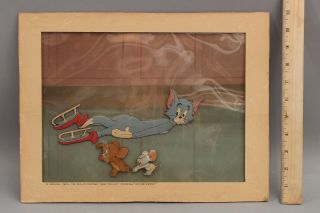Vintage TOM JERRY Hanna - Barbera Cartoon MGM Painted Animation Production Cel 4