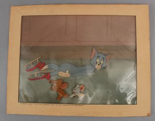 Vintage TOM JERRY Hanna - Barbera Cartoon MGM Painted Animation Production Cel 5