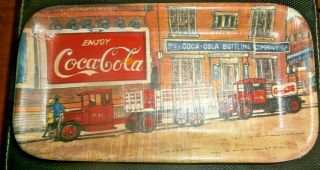 Coke Coca Cola Tray / Plate Picture Says 1924 Coca Cola Bottling Company