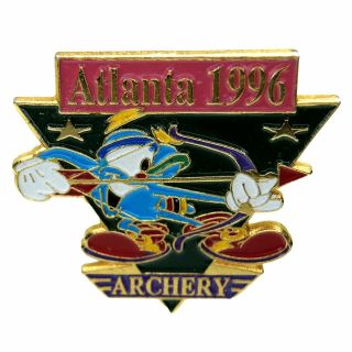 Atlanta 1996 Summer Olympic Games Izzy Mascot Archery Lapel Pin 416114