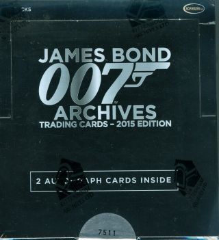 James Bond 007 Archives Trading Card Box W/2 Autographs
