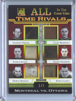 Montreal Vs.  Ottawa 2017 - 18 In The Game Vintage All Time Rivals Sp 1/1