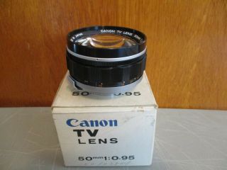 Vintage Canon Camera Tv Lens 50mm 1:0.  95 Movie Dream No 103809