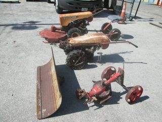 Vintage Gravely Walk/ride Behinds With Attachments