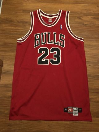 Vintage Authentic Michael Jordan Chicago Bulls Nike Pro - Cut Jersey Xl Sewn