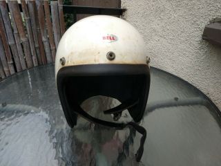 Vintage 1962 Bell Motorcycle Helmet 500 Tx White 56 - 58cm Approximate Snell