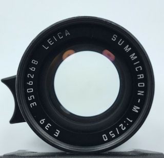 Vintage Leica Summicron - M 1:2/50 E 39 Mf W/ Filter