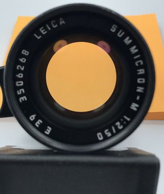 Vintage Leica Summicron - m 1:2/50 E 39 MF w/ Filter 6