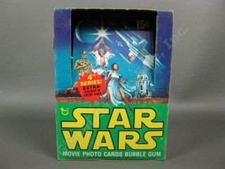 1977 Topps Star Wars Wax Pack Trading Card Empty Retail Display Box Series 4 Nr
