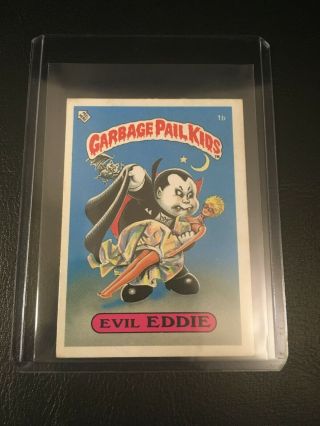 1985 Topps Garbage Pail Kids Mini 1b Evil Eddie. .