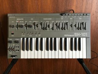 Roland Sh - 101 Vintage Monophonic Bass Synthesizer W/ Power Supply