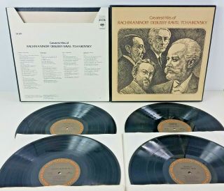 Greatest Hits Rachmaninoff Debussy Ravel Tchaikovsky Classical 4 Lp Box Set
