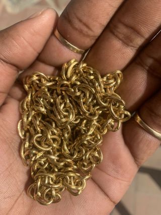 Women’s Men’s Vintage 18k Solid Yellow Gold Necklace 35” Estate Chain 23.  49g