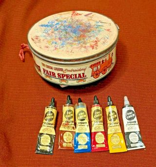 Tri Chem Liquid Embroidery Tin Fair Special Including Hoop And 6 Trichem Tubes