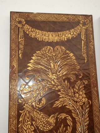 Pair Vintage Asian Oriental Maitland Smith Style Two Panel Screens Wall Pictures 5