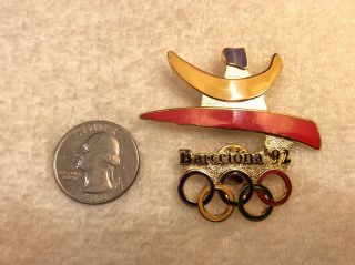 1992 (92) Barcelona Olympics Logo Large Pin / Pinback