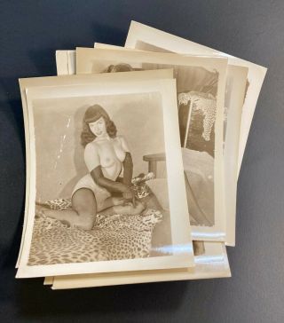 Vintage 1950s Asst 4 X 5s Bettie Page Photos - Custom Listing