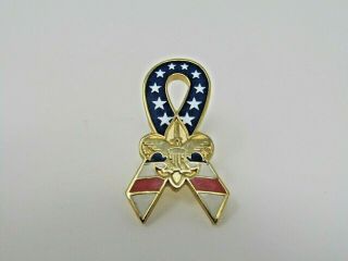Bsa Boy Scouts Of America American Flag Awareness Ribbon Pin