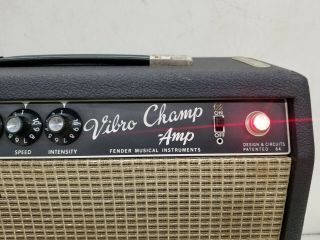 Vintage 60 ' s Fender Vibro Champ Blackface Tube Amplifier 2