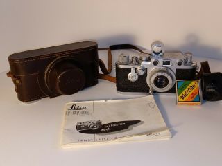Vintage 1954 Leica Iiif Rangefinder Camera Self Timer Ernst Leitz Wetzlar F,  3.  5
