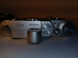 Vintage 1954 Leica IIIf Rangefinder Camera Self Timer Ernst Leitz Wetzlar f,  3.  5 4